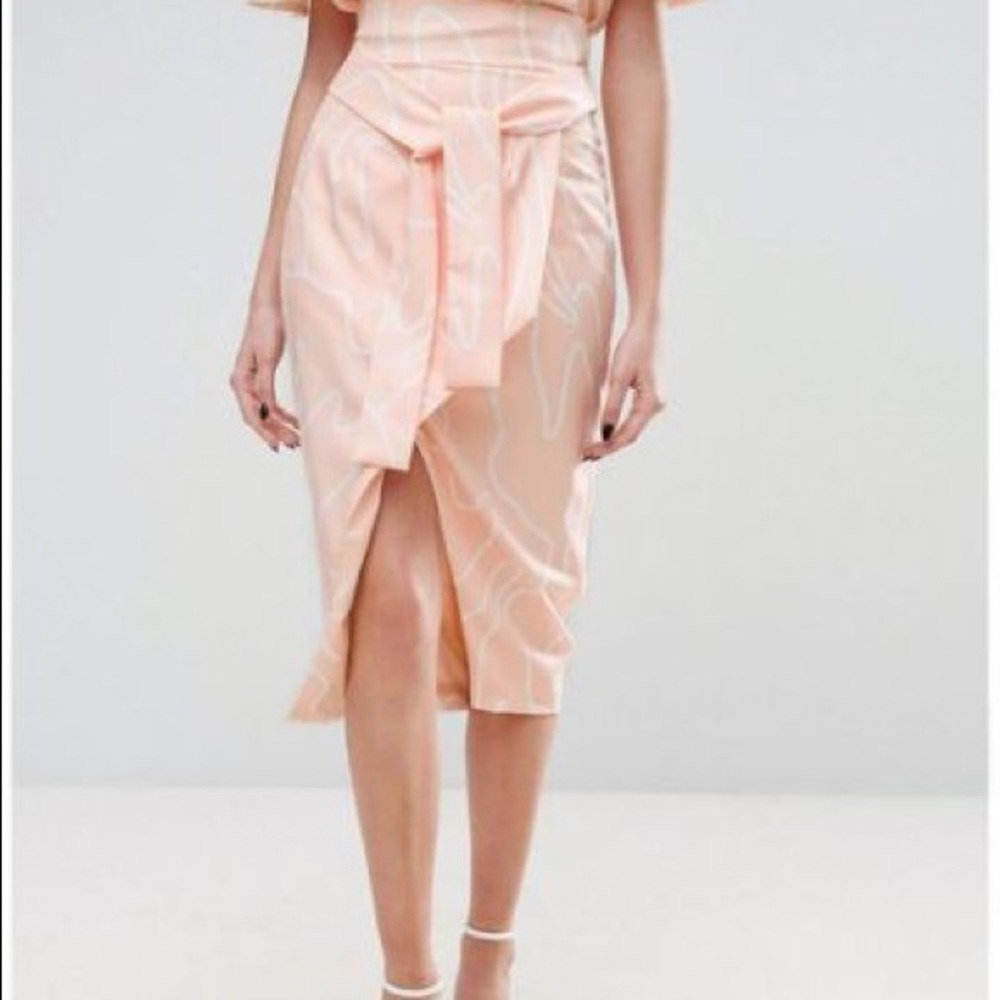 ASOS Lavish Alice Wrap Skirt in Abstract Print